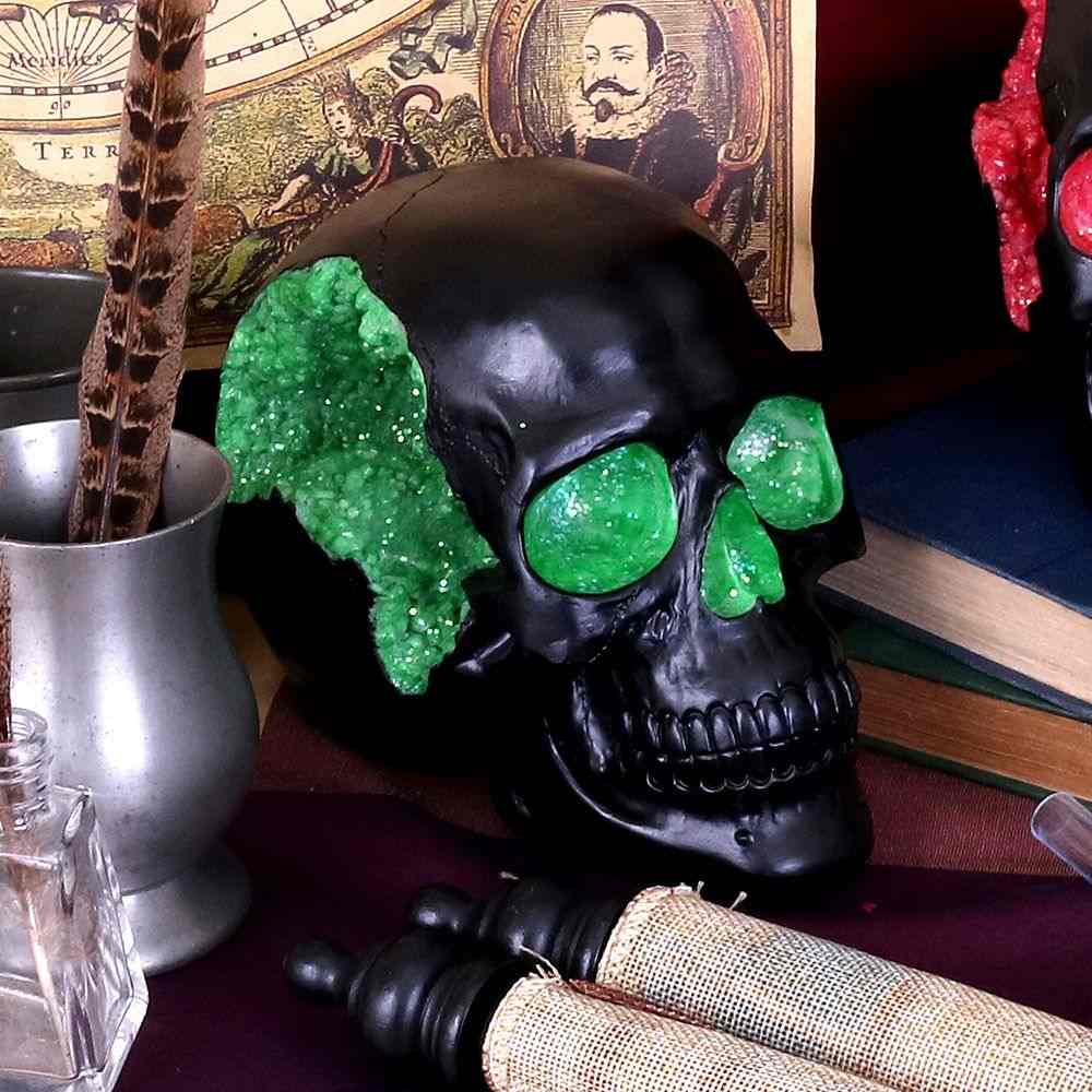 Nemesis Now - Geode Skull Green Figurine - Noir/Vert
